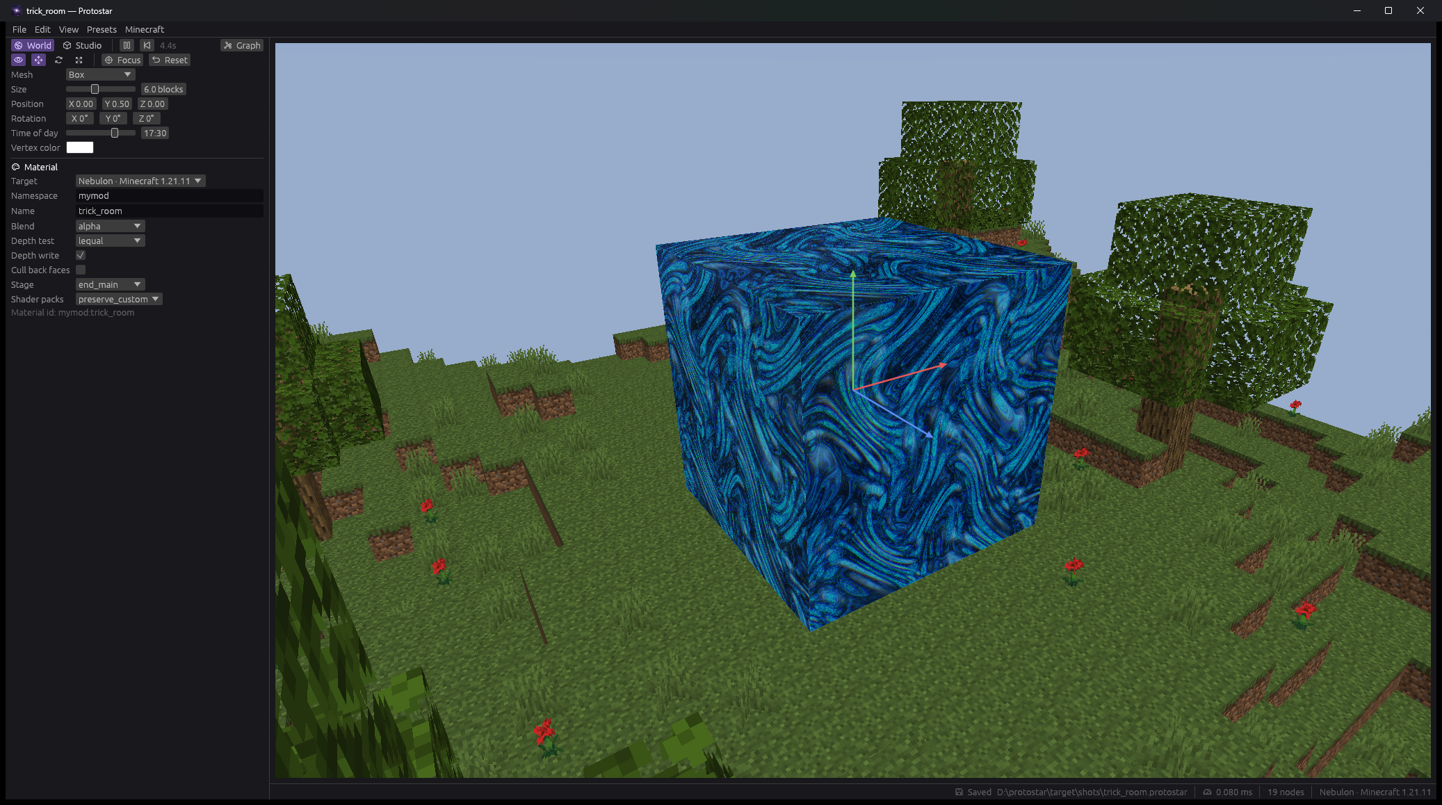 Trick Room preset in the Protostar preview